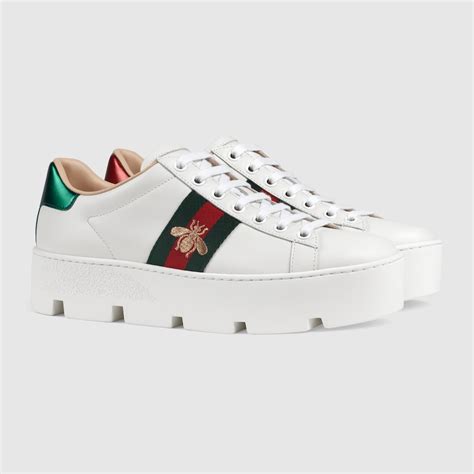 Women's Ace embroidered platform sneaker .